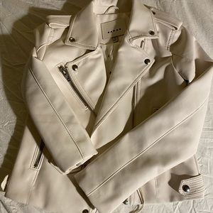 Blank NYC white leather jacket